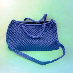Navy Blue Macrame bag